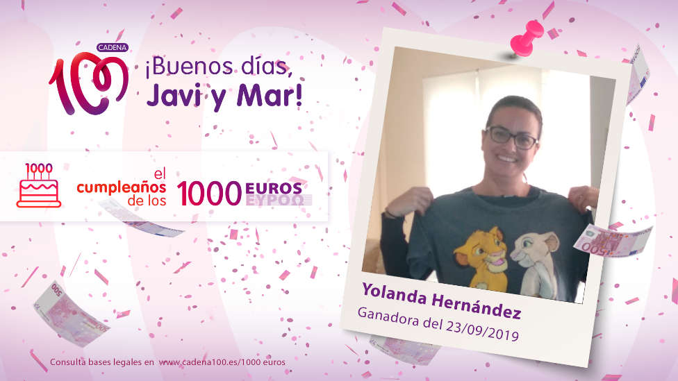 ¡Yolanda Hernández ha ganado 1.000 euros!