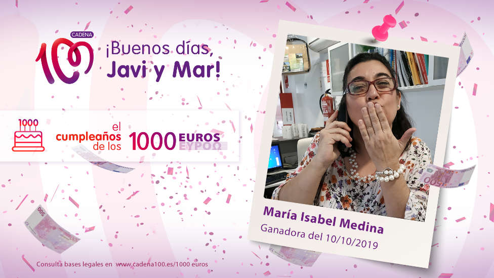 ¡María Isabel ha ganado 1.000 euros!