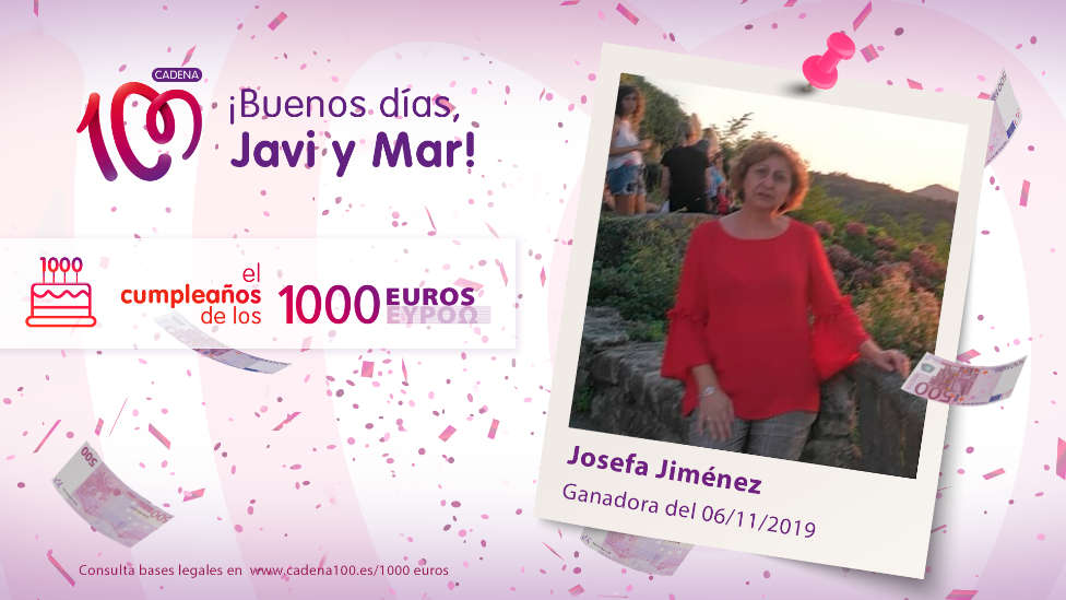 ¡Josefa Jiménez ha ganado 1.000 euros!