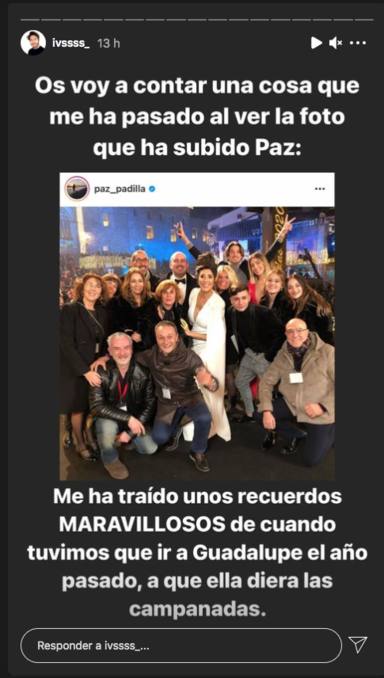Iván Martín comenta la foto de Paz Padilla