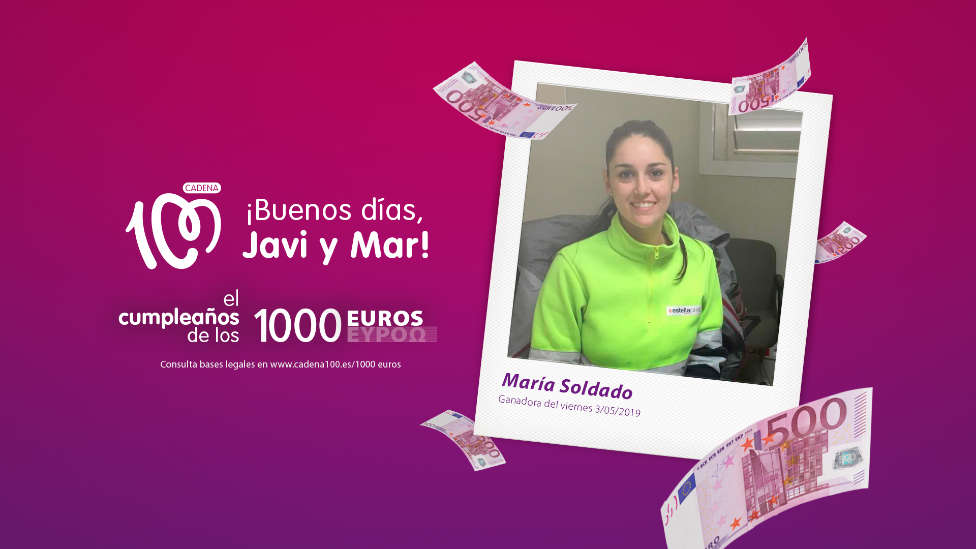 ¡María Soldado es la ganadora de 1.000 euros!