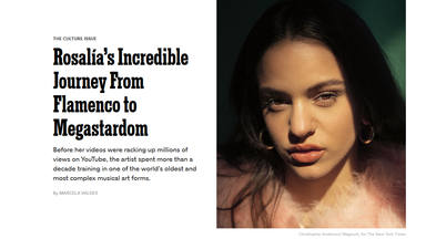 Rosalía está en portada del diario The New York Times