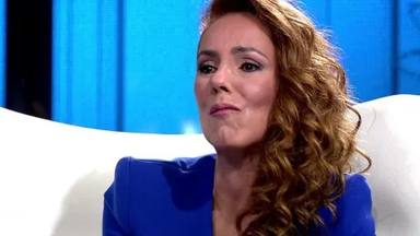 Rocío Carrasco, que acaba de ser traicionada por su hijo, durante una de sus intervenciones en Telecinco