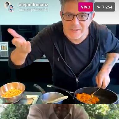 Alejandro Sanz enseña unas recetas fáciles para la cuarentena