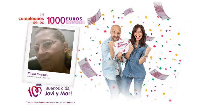¡Paqui Moreno empieza el jueves ganando 1.000 euros!