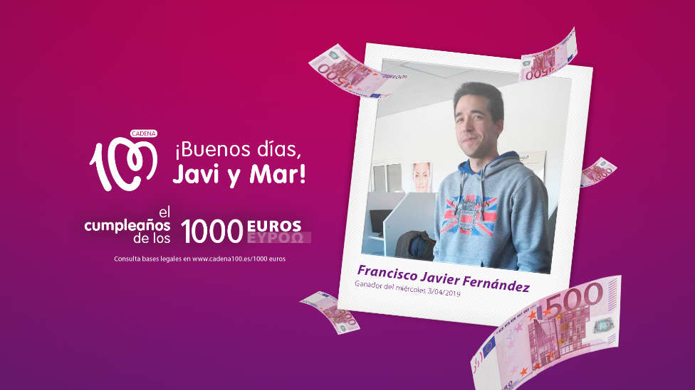 Francisco Javier Fernandez, ¡ganador de El cumpleaños de los 1.000 euros!