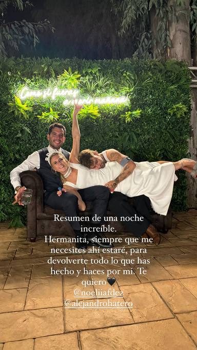 Dani Fernández felicita a su hermana por su boda con un emotivo mensaje en instagram