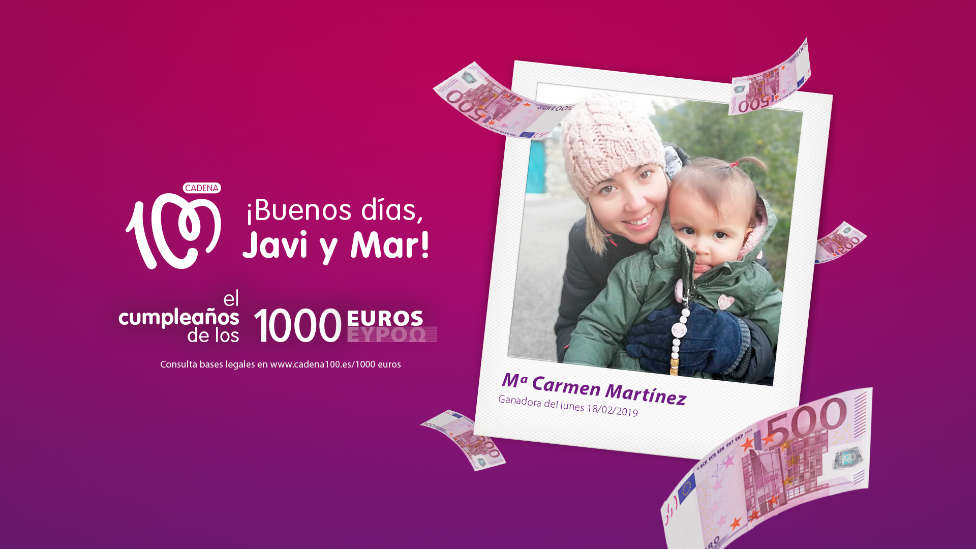 ¡María del Carmen Martínez ha ganado 1.000 euros!
