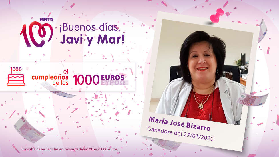 ¡María José Bizarro ha ganado 1.000 euros!