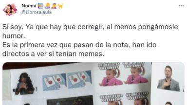 El método de una profesora con 'stickers' y 'memes' para corregir exámenes que se vuelve viral en Twitter