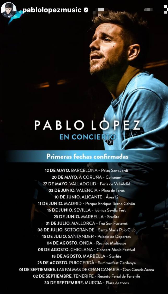 Pablo López amplia las fechas de su gira y estos son los detalles