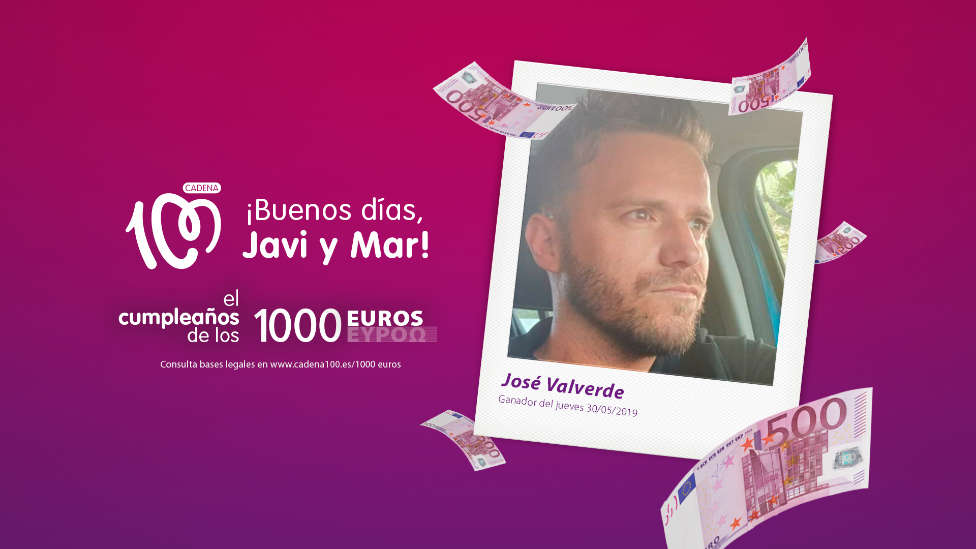 ¡Jose Valverde ha ganado 1.000 euros!