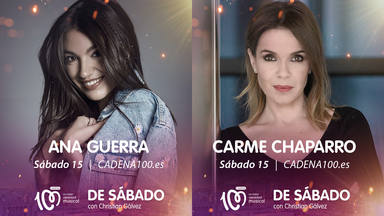 Ana Guerra y Carme Chaparro invitadas confirmadas en ‘De Sábado con Christian Gálvez’