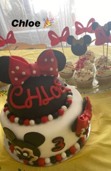 La tarta de cumpleaños de Chloe, la hija de Manuel Carrasco y Almudena Navalón