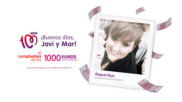 ¡Raquel Ruiz ha ganado El cumpleaños de los 1.000 euros!