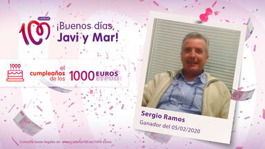 ¡Sergio Ramos es el ganador del cumpleaños de los 1.000 euros!