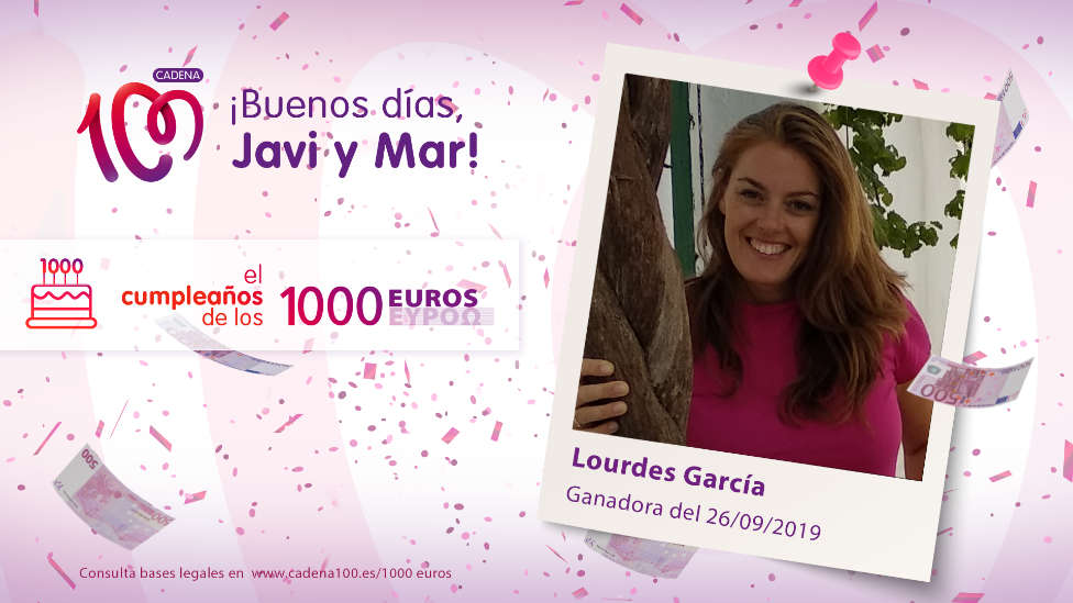 ¡Lourdes García es la ganadora de 1.000 euros!