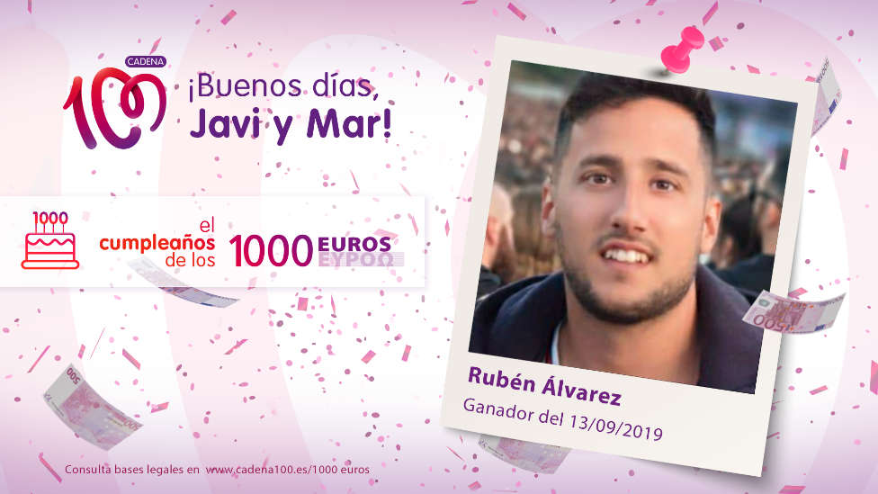 ¡Rubén es el ganador de 1.000 euros!