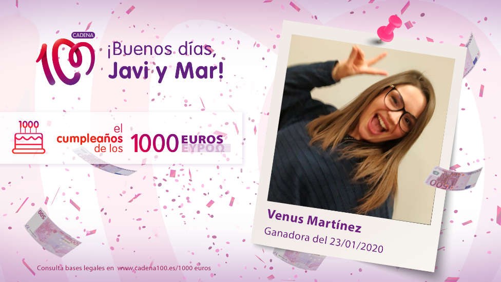 ¡Venus Martínez ha ganado 1.000 euros!