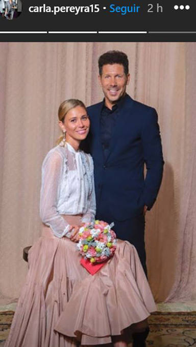 Simeone y Carla Pereyra celebran su primer aniversario