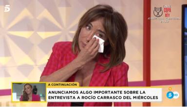 María Patiño se derrumba en directo tras ver unas imágenes inéditas del documental de Rocío Carrasco