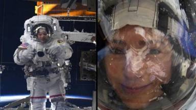 L’astronauta Jessica Meir es fa un ‘selfie’ des de l'espai