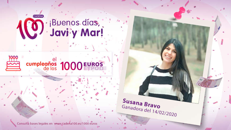 ¡Susana Bravo ha ganado 1.000 euros!