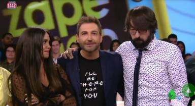 Cristina Pedroche, Frank Blanco y Quique Peinado en Zapeando