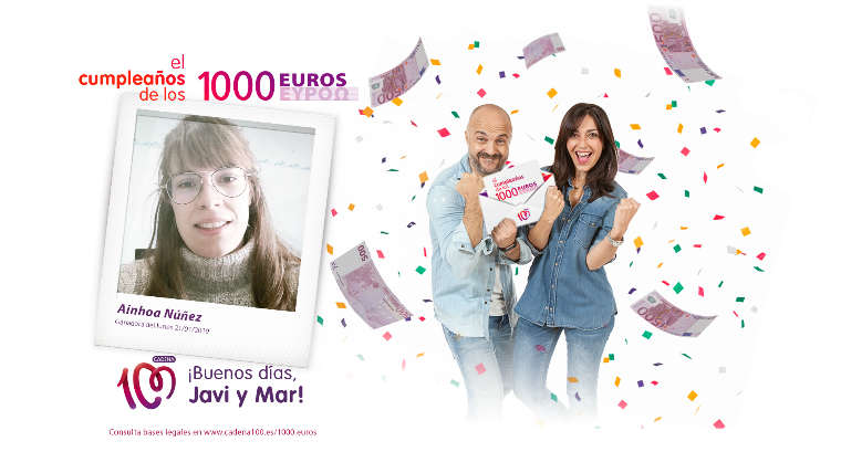 Ainhoa Núñez de Madrid ha ganado 1000 euros
