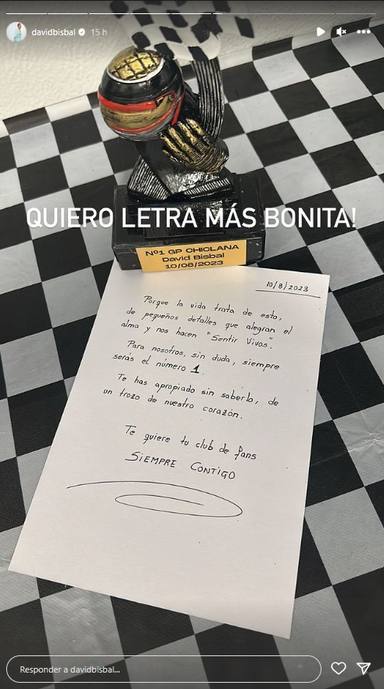 La carta de los fans de David Bisbal que ha emocionado al cantante: el significativo mensaje que encierra