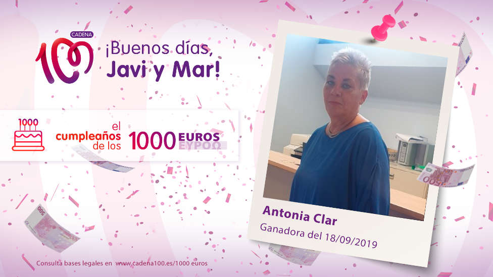 ¡Antonia Clar es la ganadora de 1.000 euros!
