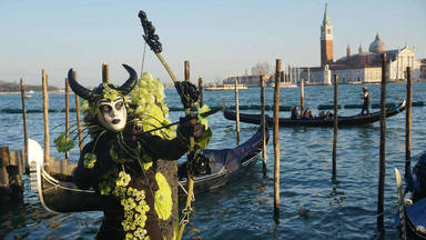Flight of the Angel event at the 2017 Venice Carnival