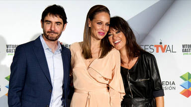 Juanra Bonet, Eva González y Vanesa Martín en la presentación de 'La Voz Kids' en el FesTVal
