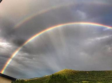 Dani Rovira comparte un arcoíris, un enorme regalo del cielo