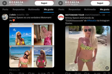 Rosalía en la red social X