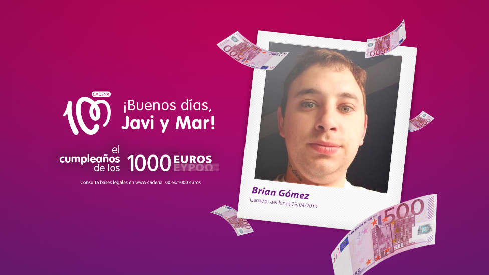 ¡Brian Gómez ha ganado 1.000 euros!