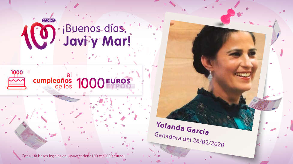 ¡Yolanda García ha ganado 1.000 euros!