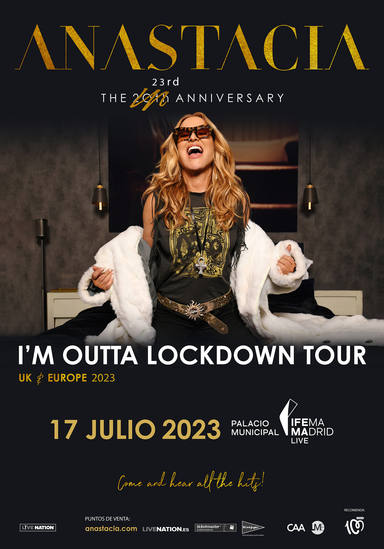 CADENA 100 presenta a Anastacia en concierto en Madrid dentro de su gira Im Outta Lockdown Tour