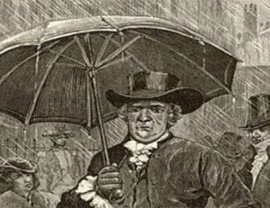 La historia del primer hombre que se atrevió a usar paraguas