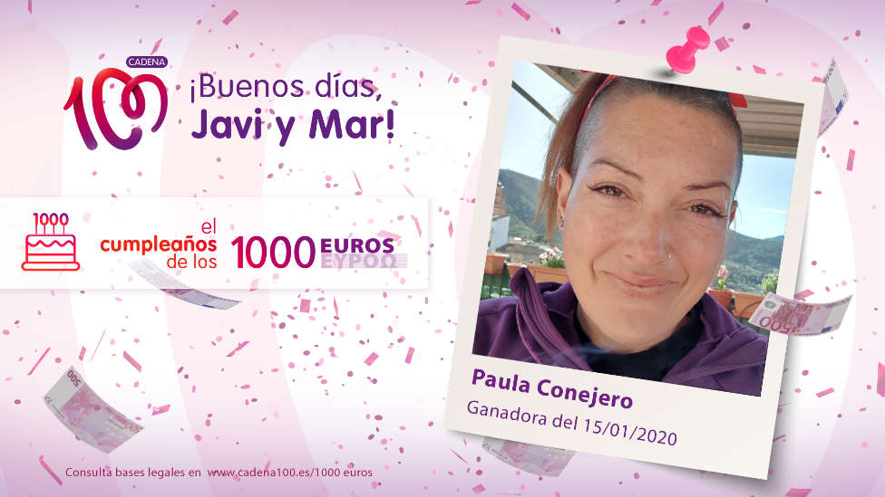 Paula Conejero, ¡ganadora de El Cumpleaños de los 1.000 euros!