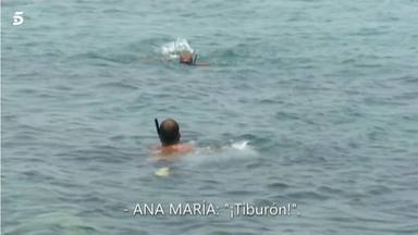 Sola ante el peligro: Avilés rechaza ayudar a Ana María Aldón ante la presencia de un tiburón
