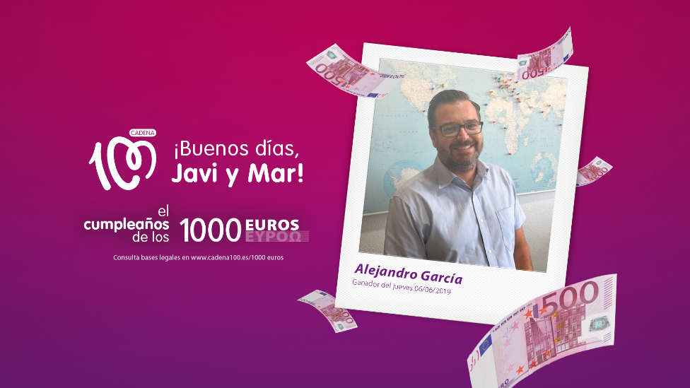¡Alejandro García ha ganado El Cumpleaños de los 1.000 euros!