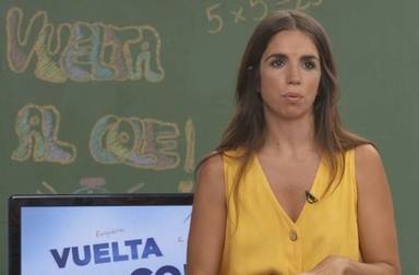 Elena Furiase, exconcursante de 'Masterchef celebrity', en el programa de Telemadrid 'Vuelta al cole'