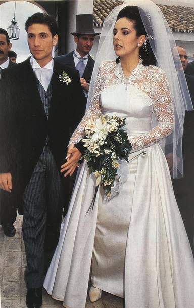 Rocío Carrasco y Antonio David en el día de su boda hace 26 años