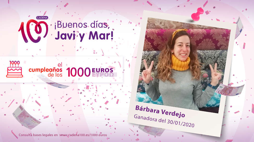 ¡Bárbara Verdejo es la ganadora de 1.000 euros!