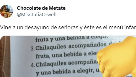 El menú infantil que se ha hecho viral por la originalidad de los nombres de los platos