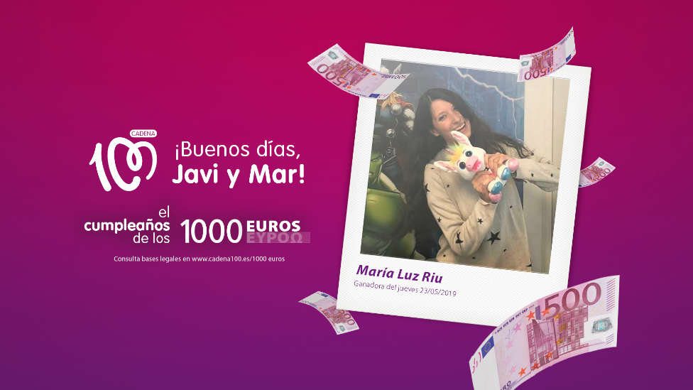 ¡María Luz Riu ha ganado 1.000 euros!