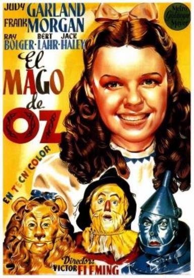 Cartel de la película original El Mago de Oz, dirigida por Victor Fleming
