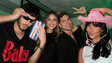 David Bisbal, Aitana y Sebastián Yatra juntos en el Bernabéu para ver a Karol G