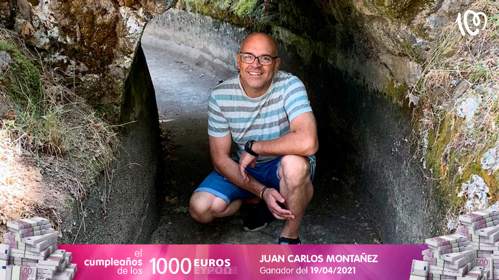 Juan Carlos Montañez, ganador de los 1.000 euros